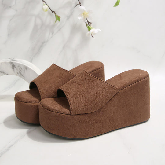 Damen Wedge-Pantoletten mit modischem Design und rutschfester Sohle EB