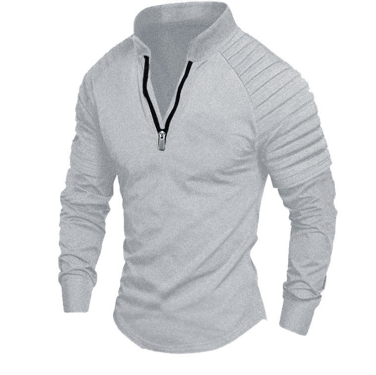 Herren Sportliches Langarmshirt mit halblangem Reißverschluss EB