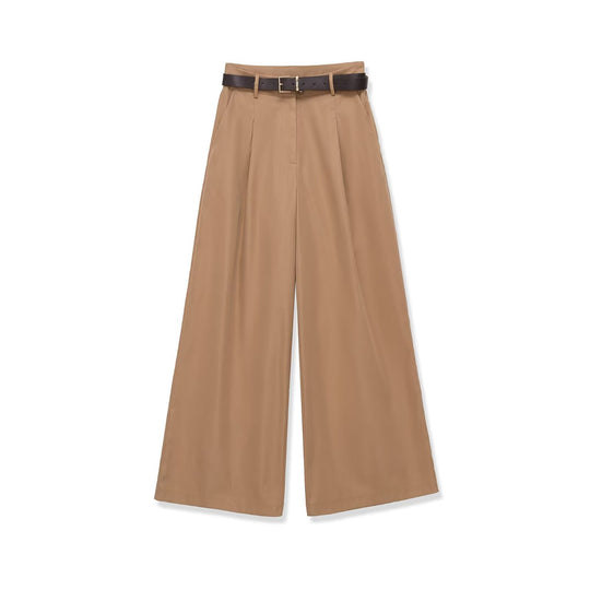 Damen weite Hochbundhose mit abnehmbarem Gürtel EB