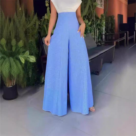 Damen Eleganter Jumpsuit mit dekorativem Schlitz und weitem Bein EB