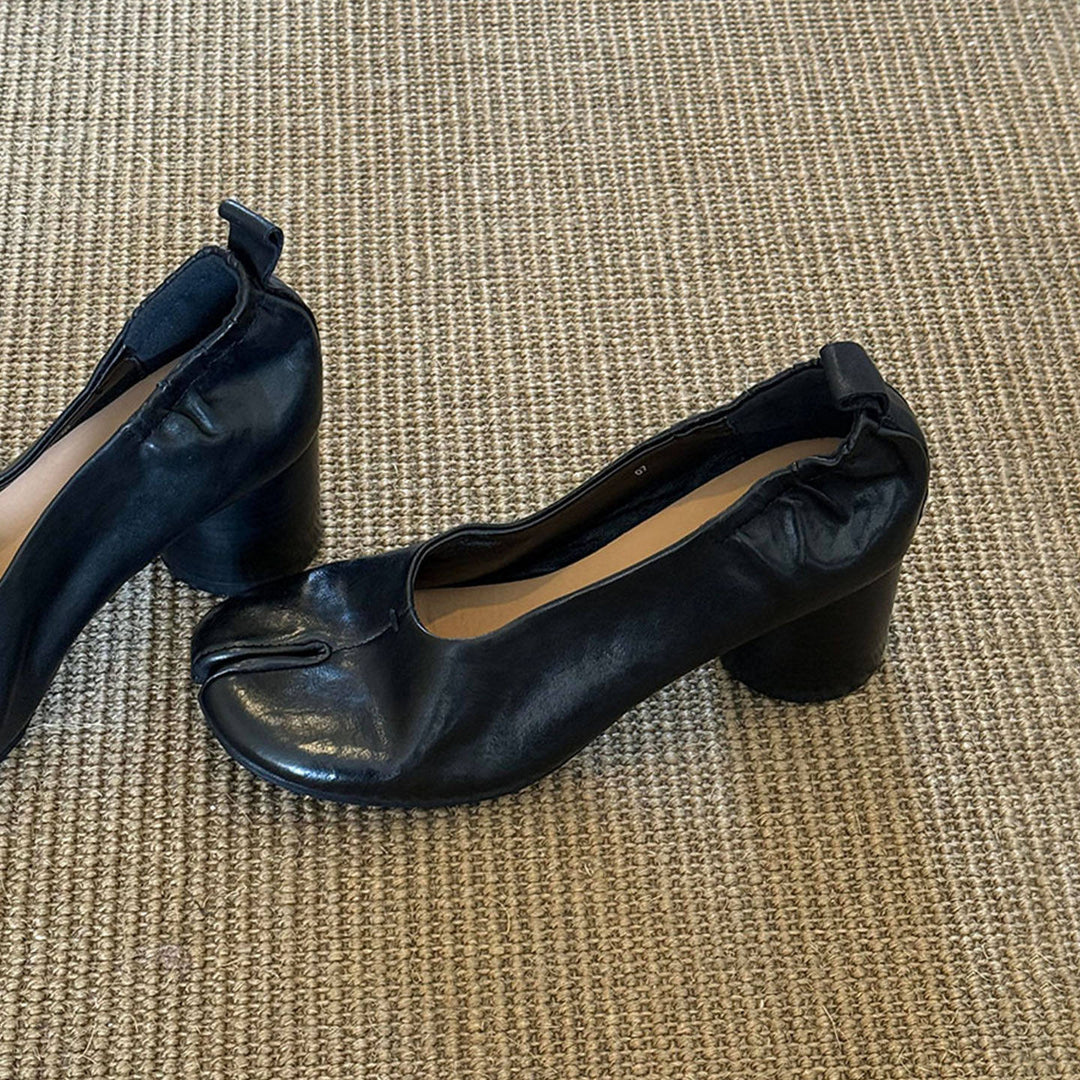 Damen Modische Ballerinas mit elegantem Schnitt und hohem Absatz EB