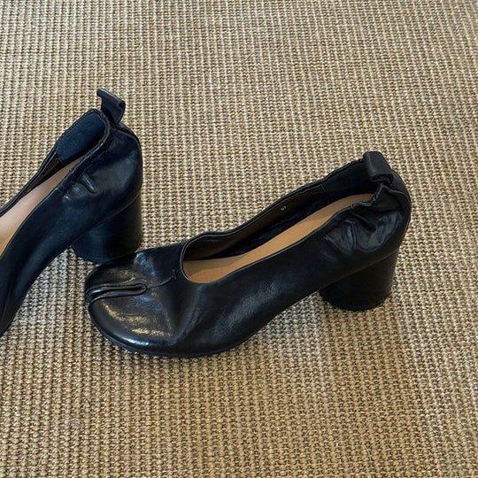 Damen Modische Ballerinas mit elegantem Schnitt und hohem Absatz EB