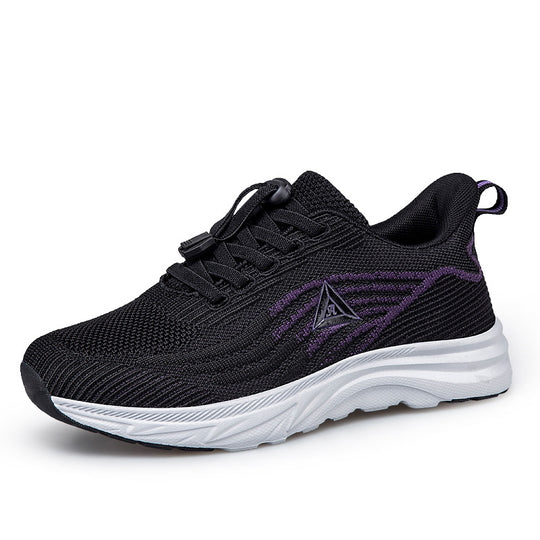 Damen Sportliche Lauf-Sneaker mit atmungsaktivem Obermaterial und elastischem Schnellschnürsystem EB