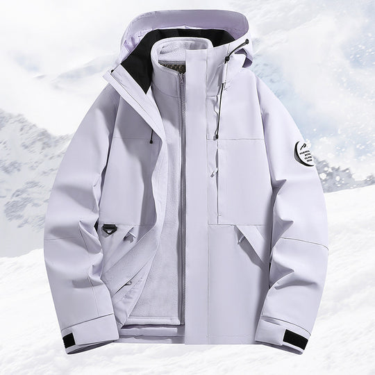 Herren mehrlagige Schneesportjacke mit atmungsaktiver Membran und verstellbarer Kapuze EB