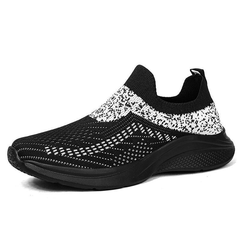 Damen Slip-On Sneakers mit luftiger Strick-Oberfläche und dämpfender Sohle EB