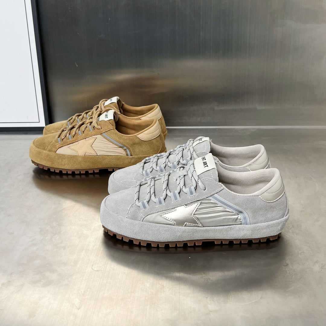 Damen Modische Sneaker mit hochgezogener Sohle und atmungsaktivem Obermaterial EB