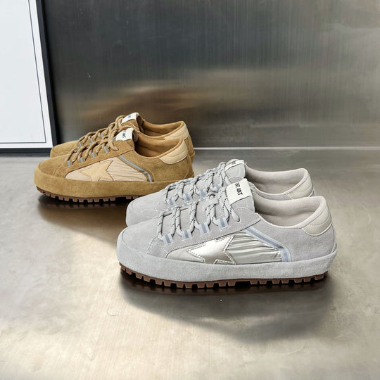Damen Modische Sneaker mit hochgezogener Sohle und atmungsaktivem Obermaterial EB