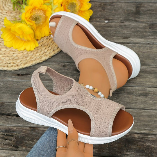 Damen Atmungsaktive Sport-Sandalen mit elastischem Obermaterial und rutschfester Sohle EB
