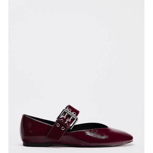 Damen Elegante Ballerinas im Leopardenmuster mit modischer Schnalle EB