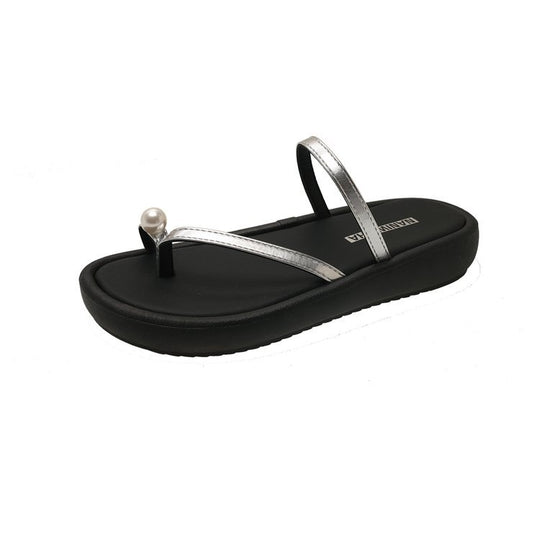 Damen elegante Zehentrenner mit Schmuckdetails EB