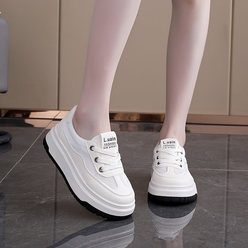 Damen Modische Sneakers mit atmungsaktivem Mesh-Obermaterial und stoßdämpfender Sohle EB