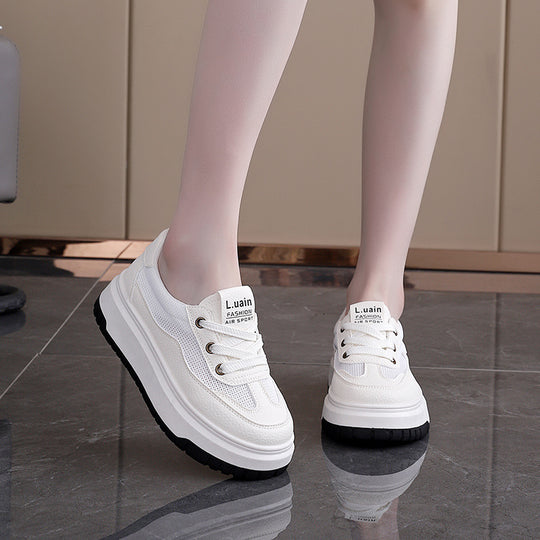 Damen Modische Sneakers mit atmungsaktivem Mesh-Obermaterial und stoßdämpfender Sohle EB
