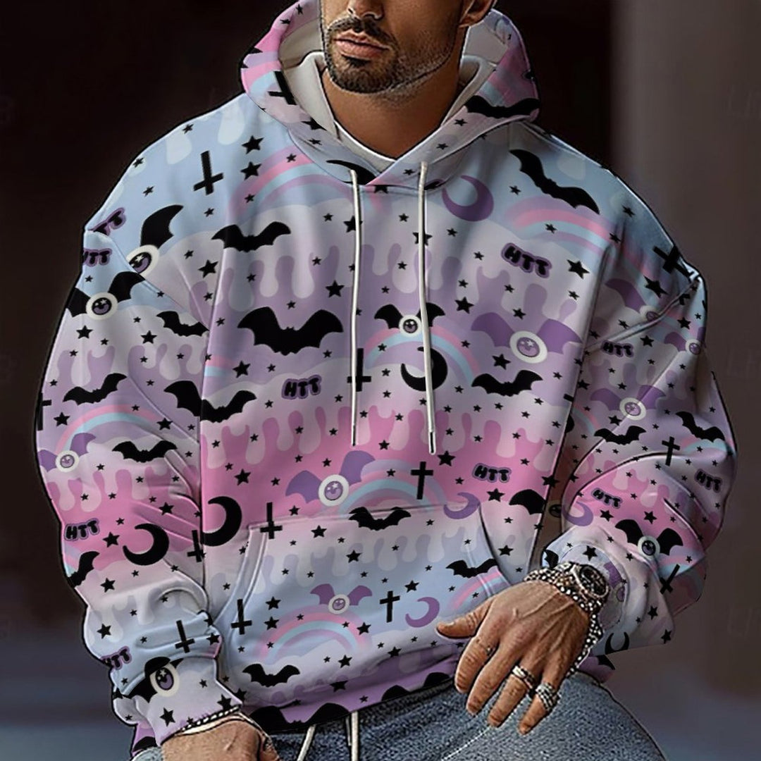 Herren Kapuzenpullover mit einzigartigem Halloween-Muster Heidi-Mode