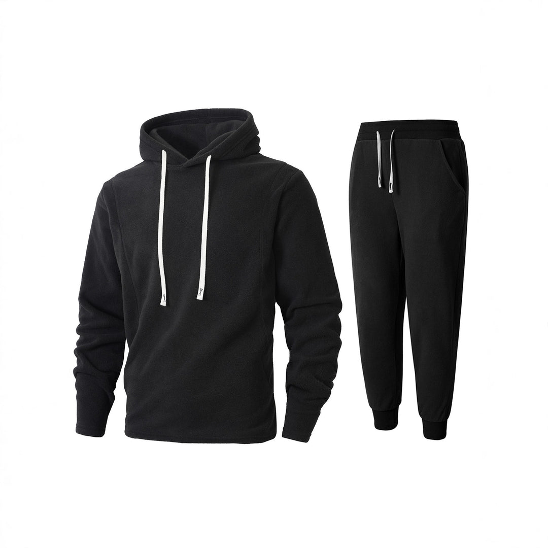 Herren Fleece-Kapuzenpullover und Jogginghose Set EB