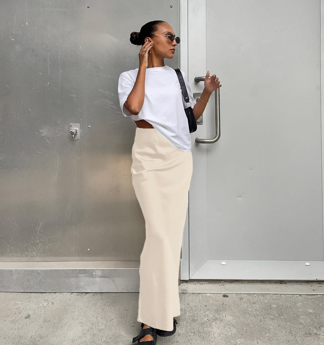 Damen Maxirock mit hohem Schnitt und seitlichem Schlitz EB