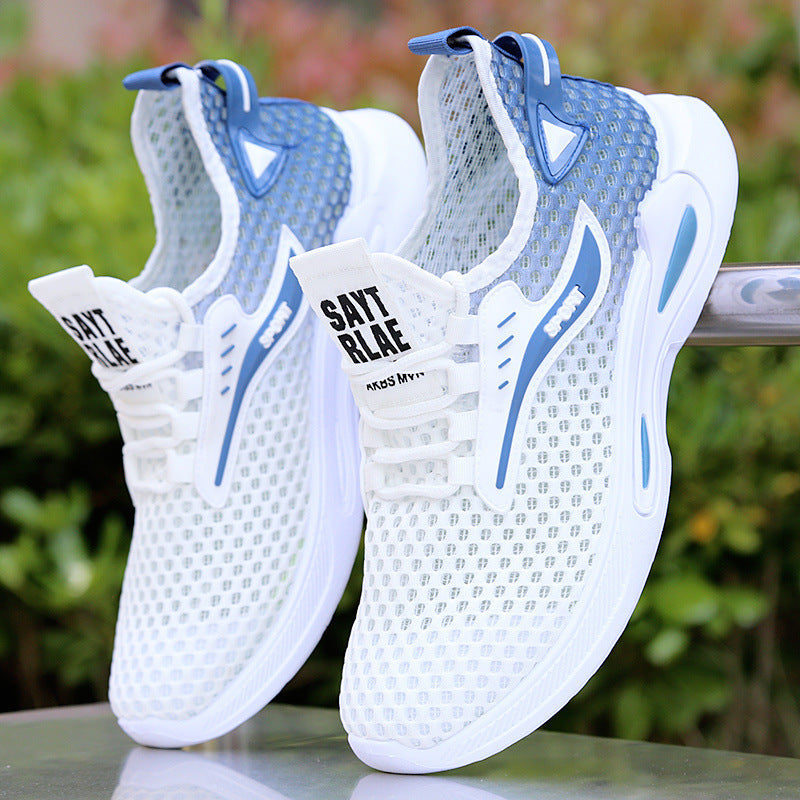 Damen Sportliche Mesh Sneakers mit elastischem Verschlusssystem EB
