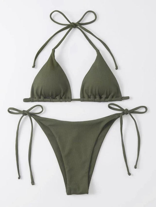 Damen Triangel-Bikini mit raffinierter Rüschung EB