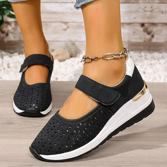 Damen Sportliche Ballerinas mit einzigartigem Lochmuster EB