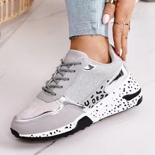 Damen Sportliche Sneaker mit modischem Glitzer-Detail und rutschsicherer Sohle EB
