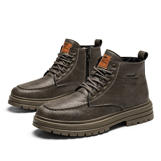 Damen Hochwertige und strapazierfähige Schnürboots aus Kunstleder EB