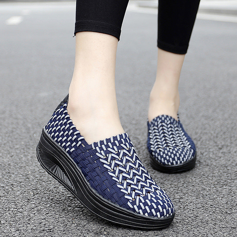 Damen Atmungsaktive Slip-On Sneakers mit flexiblem Obermaterial und dämpfender Sohle EB