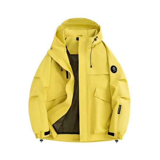 Herren multifunktionale Outdoor-Jacke mit verstellbarer Kapuze EB
