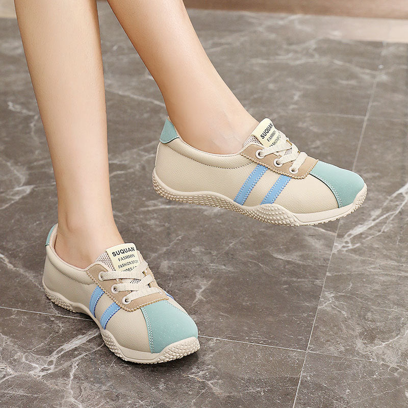 Damen sportliche Sneaker mit atmungsaktiven Mesh-Einsätzen und rutschfester Sohle EB