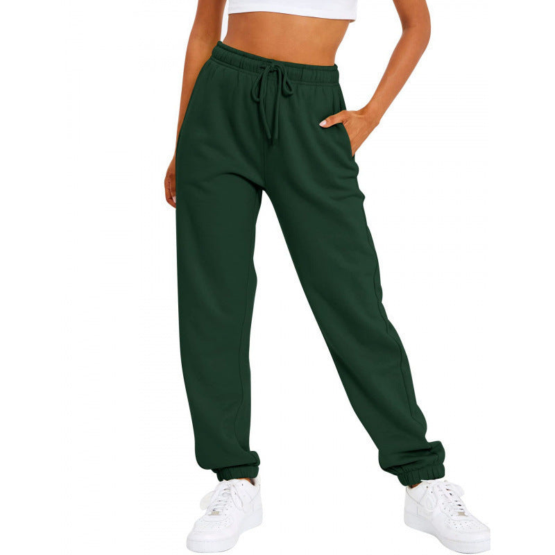 Damen nan locker sitzende Jogginghose mit hohem Komfortbund, verstellbarem Kordelzug und tiefen Seitentaschen EB