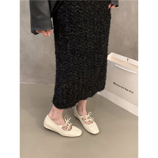 Damen Stylische Riemchen Mules mit dekorativem Schnürdetail EB