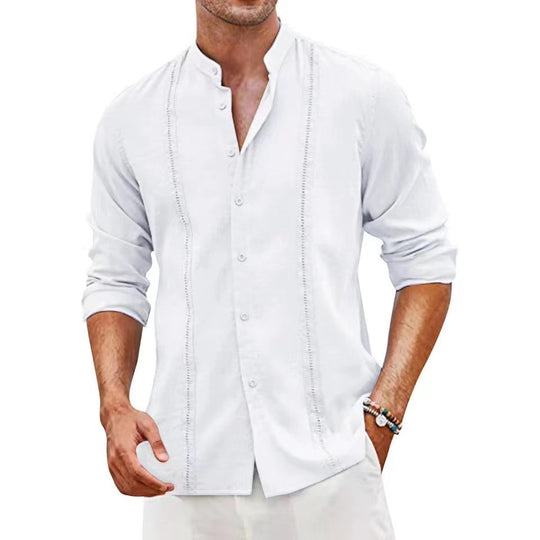 Herren lässige Leinenbluse EB