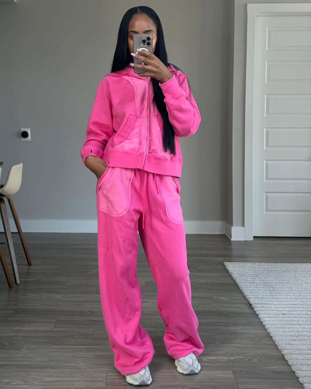Damen lässiger Hoody- und Freizeithosen-Set EB
