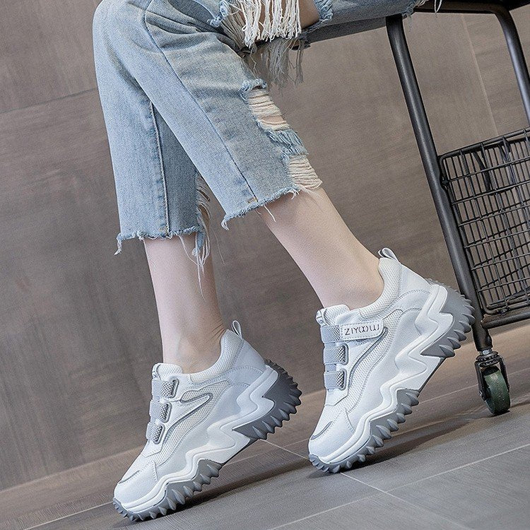 Damen Chunky Sneakers mit extra rutschfester Sohle und atmungsaktiver Mesh-Oberfläche EB