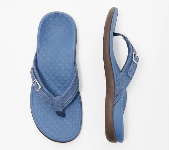 Damen bequeme Flip-Flops mit verstellbarem Riemen und ergonomischer Sohle EB