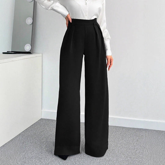 Damen Hochtaillierte Weitbein-Hose mit Gürtel EB