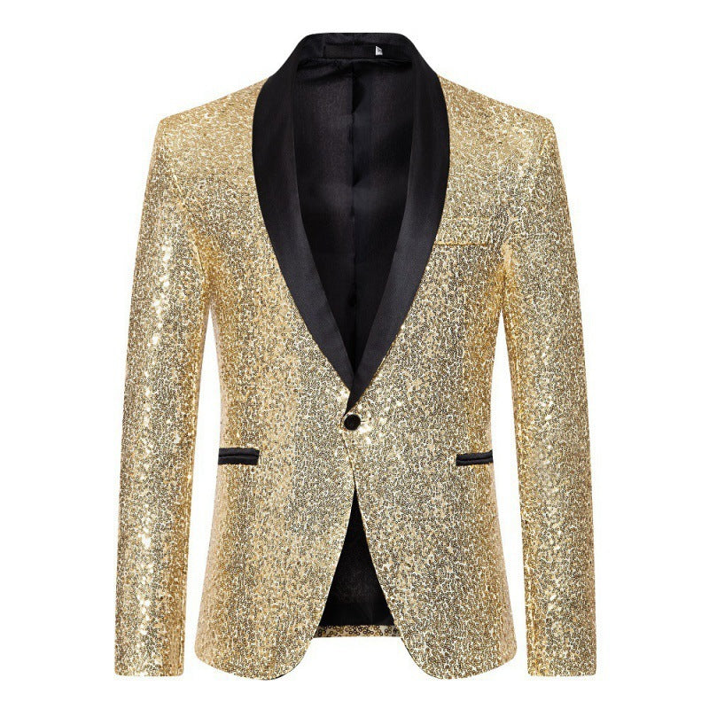EB Herren Pailletten-Blazer mit Schalkragen