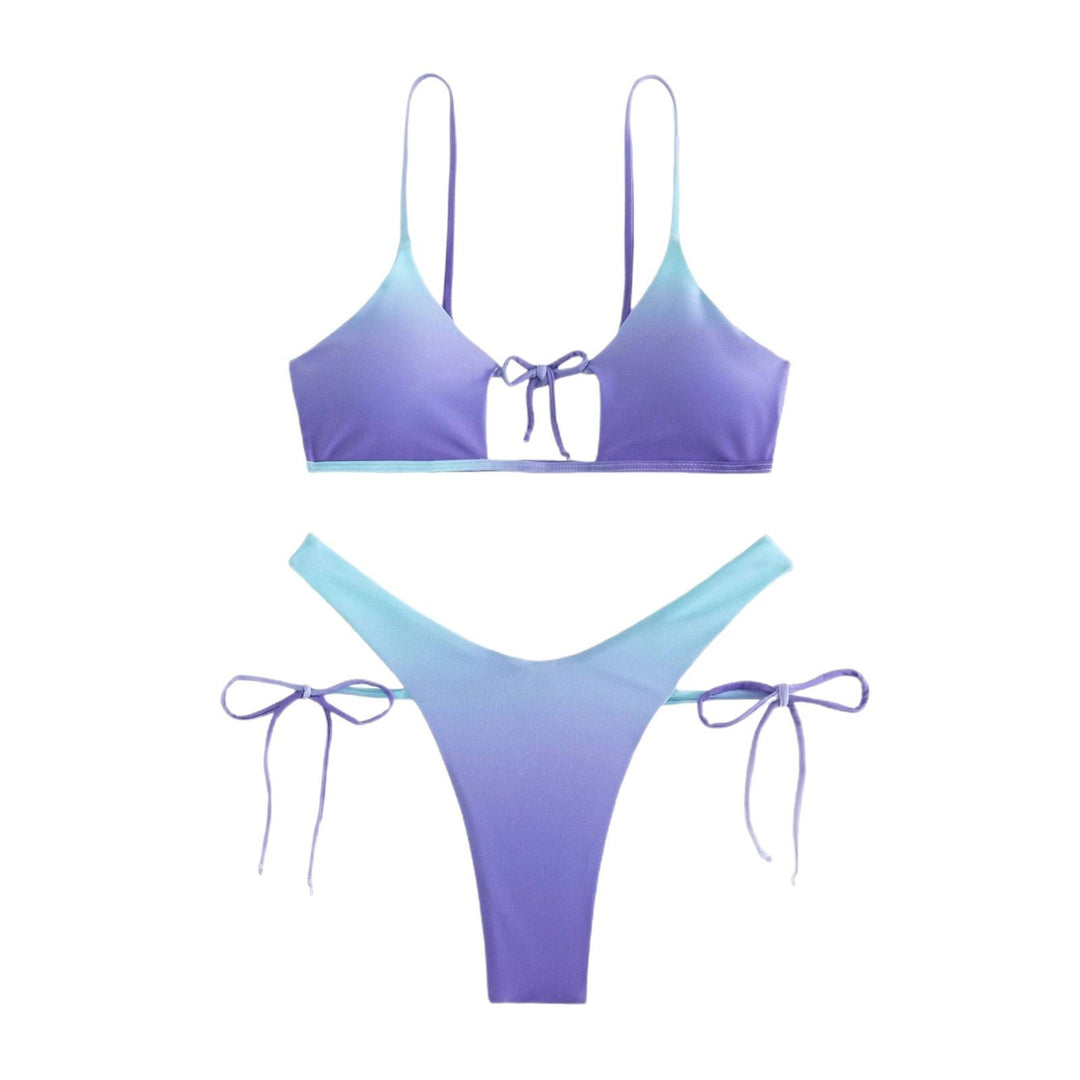 Damen Triangel-Bikini mit geflochtenen Trägern und verstellbarem Schnitt EB
