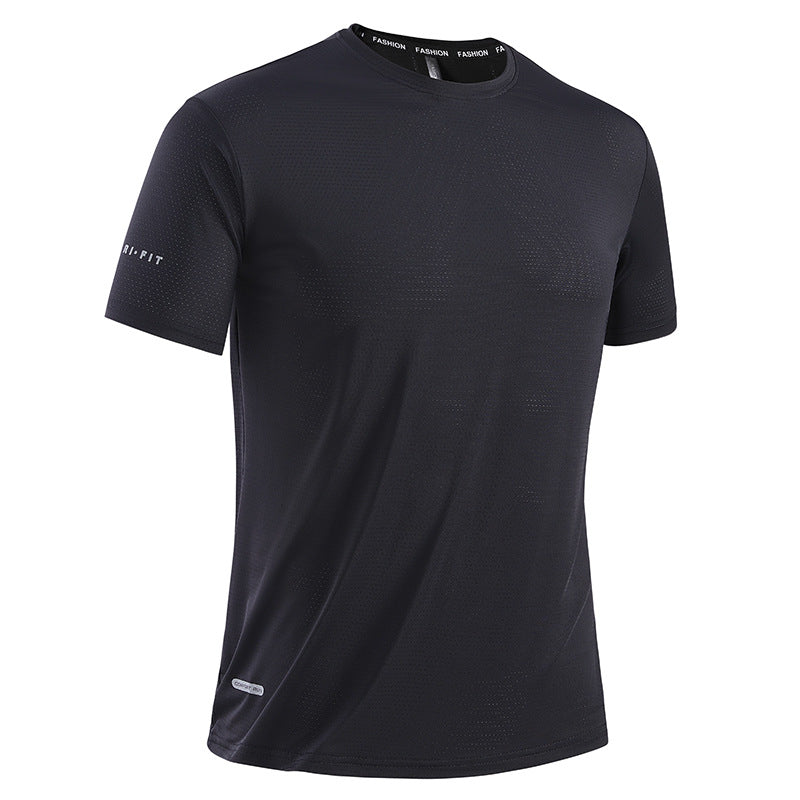Herren nan atmungsaktives Funktions-T-Shirt aus perforiertem Mesh für Training EB