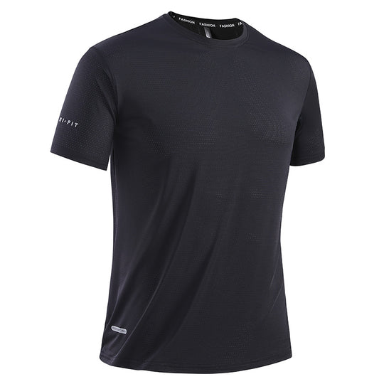 Herren nan atmungsaktives Funktions-T-Shirt aus perforiertem Mesh für Training EB