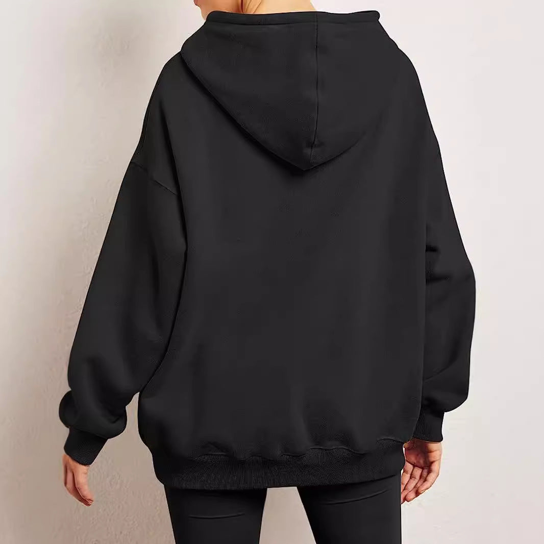 Damen Kapuzenpullover im Oversized-Stil mit praktischen Beuteltaschen EB