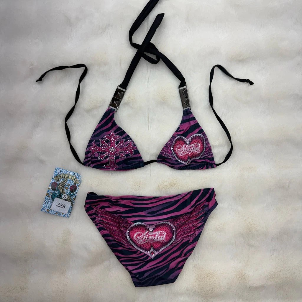 Damen Triangel-Bikini mit Verzierungen EB