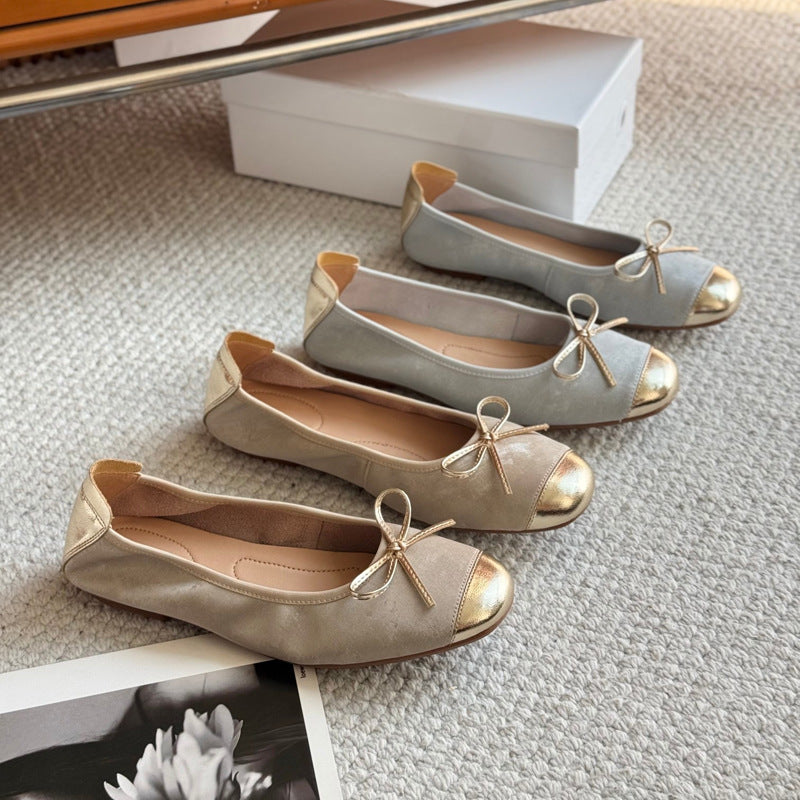Damen Elegante und bequeme Ballerinas mit Schleifen-Detail EB