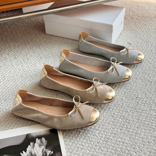 Damen Elegante und bequeme Ballerinas mit Schleifen-Detail EB