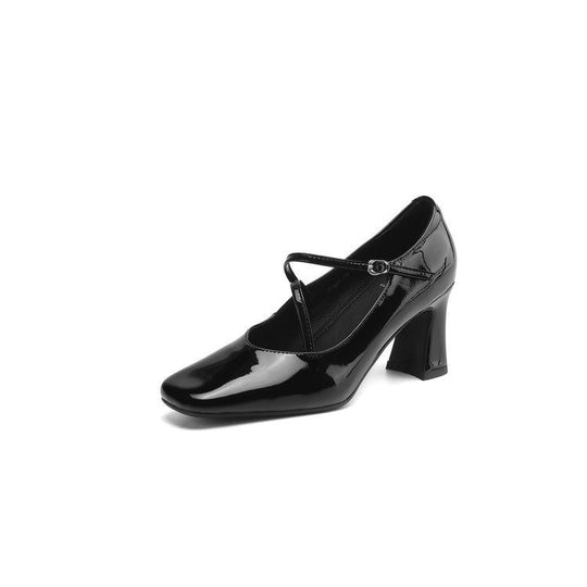 Damen Mary Jane Pumps mit elegantem Tiermuster und bequemem Blockabsatz EB