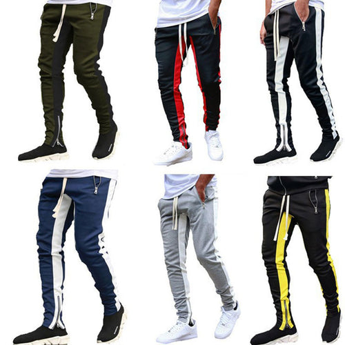 Herren Sportliche Slim-Fit Jogginghose mit Seitentaschen EB
