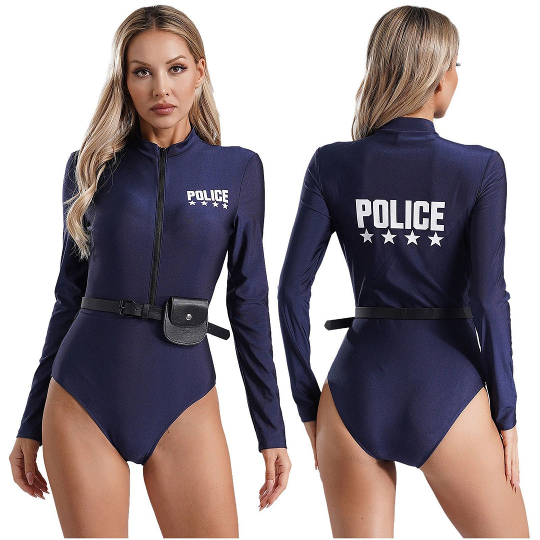Damen Polizei-Kostüm mit figurbetontem Schnitt und praktischen Zubehör R&B