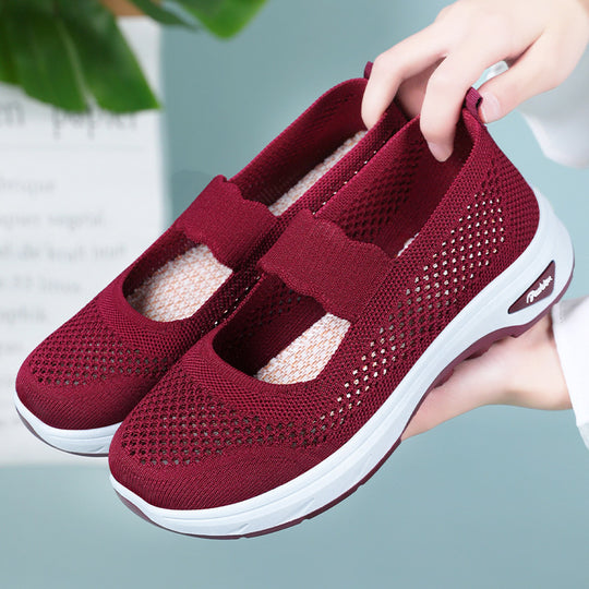 Damen Atmungsaktive Slip-Ons mit elastischem Riemen EB
