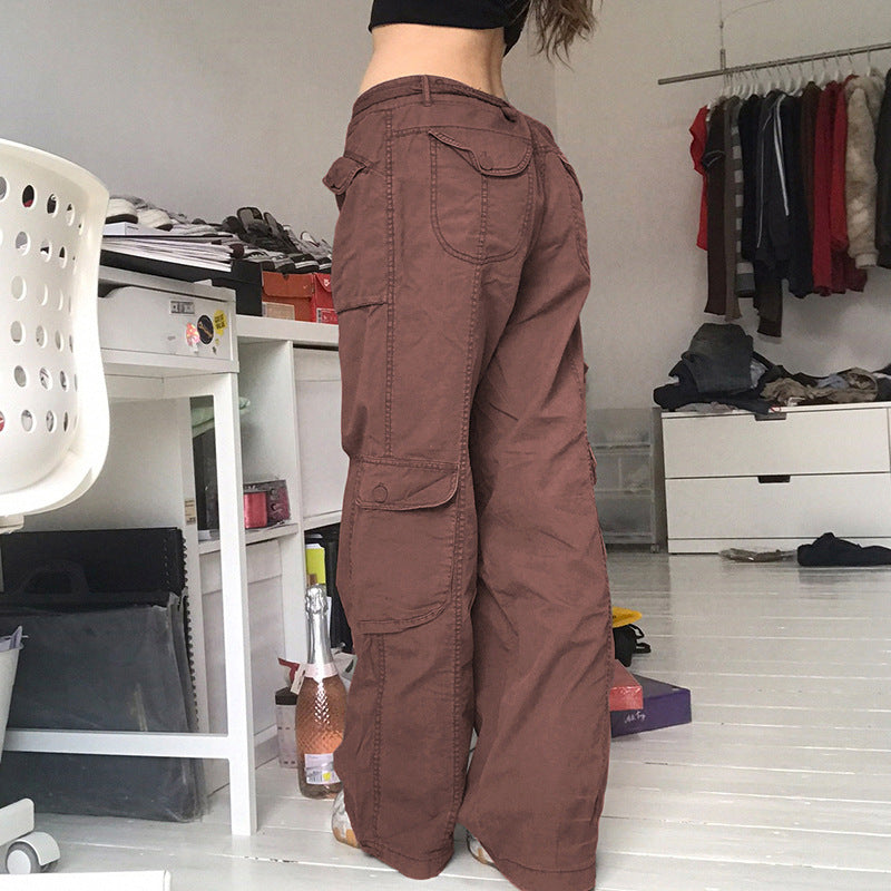 Damen Cargo-Hose mit seitlichen Taschen und verstellbarem Bund EB