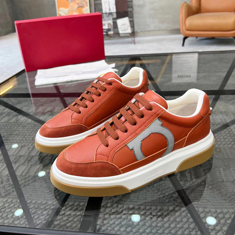 Damen Sportliche Sneakers mit hochwertiger Lederoberfläche und trendiger Designkombination EB