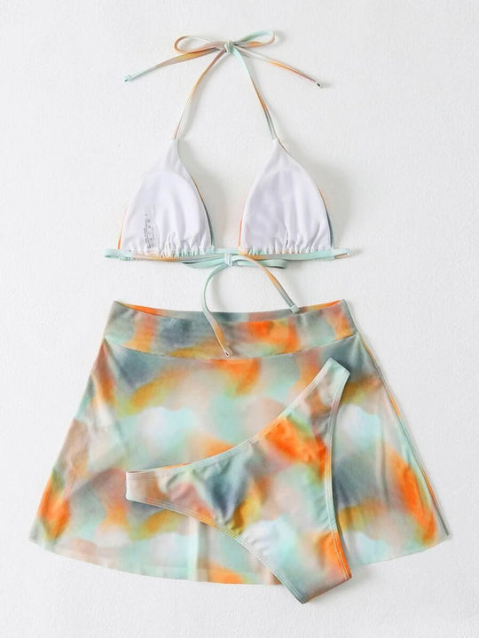 Damen Bikini-Set mit transparentem Rock EB