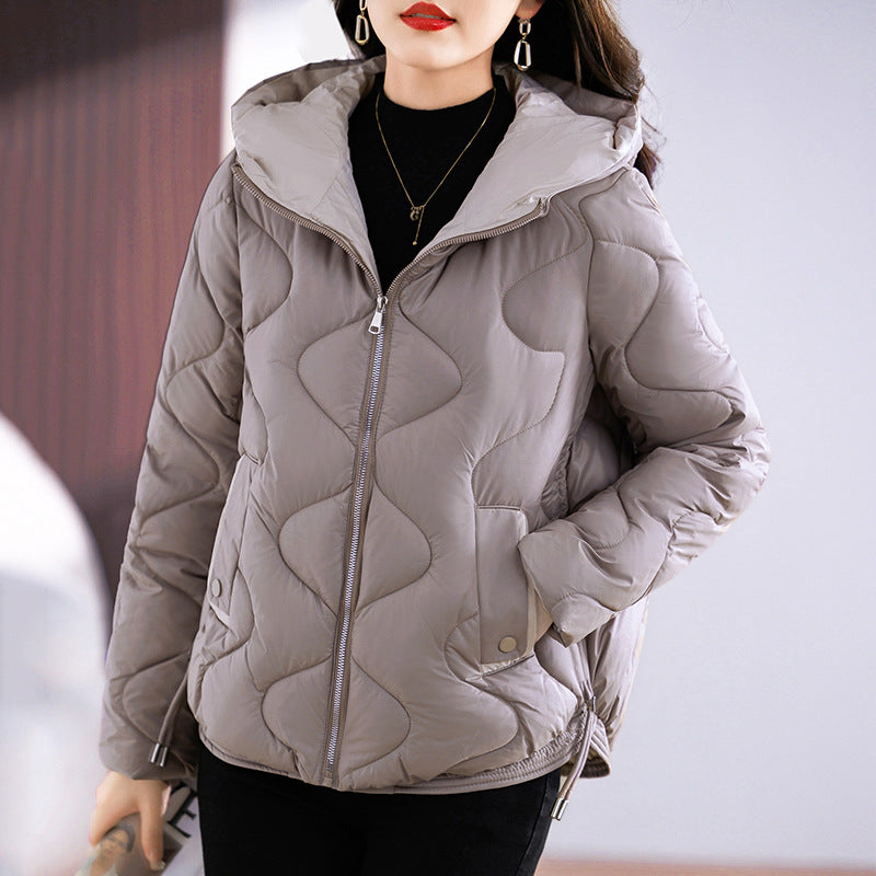 Damen isolierte Pufferjacke mit hohem Kragen und praktischen Reisverschlusstaschen EB